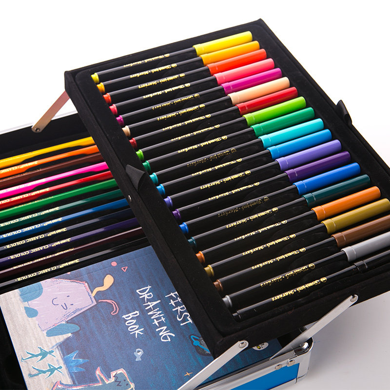 美乐 儿童绘画套装画画工具水彩笔蜡笔美术 全套画笔豪华礼盒套装