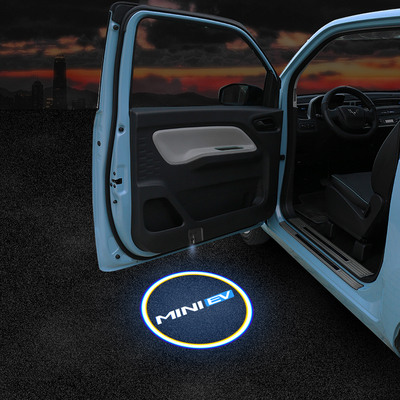 五菱宏光miniev车门迎宾灯镭射投影灯miniev迷你车内氛围改装饰