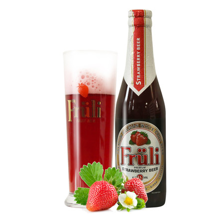 包邮24整箱特惠全国 比利时进口果味啤酒精酿芙力草莓啤酒330ml