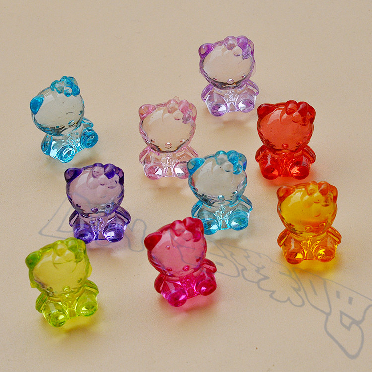 儿童亚克力透明卡通kt猫猫猫咪小孩子水晶玩具过家家玩具