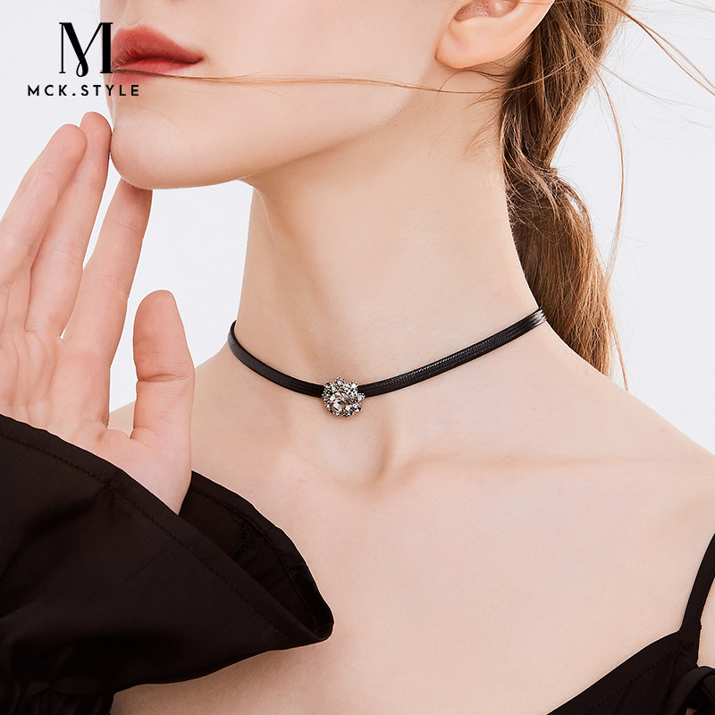 项链女潮网红chocker短款锁骨链ins冷淡风欧美字母项圈气质脖颈链