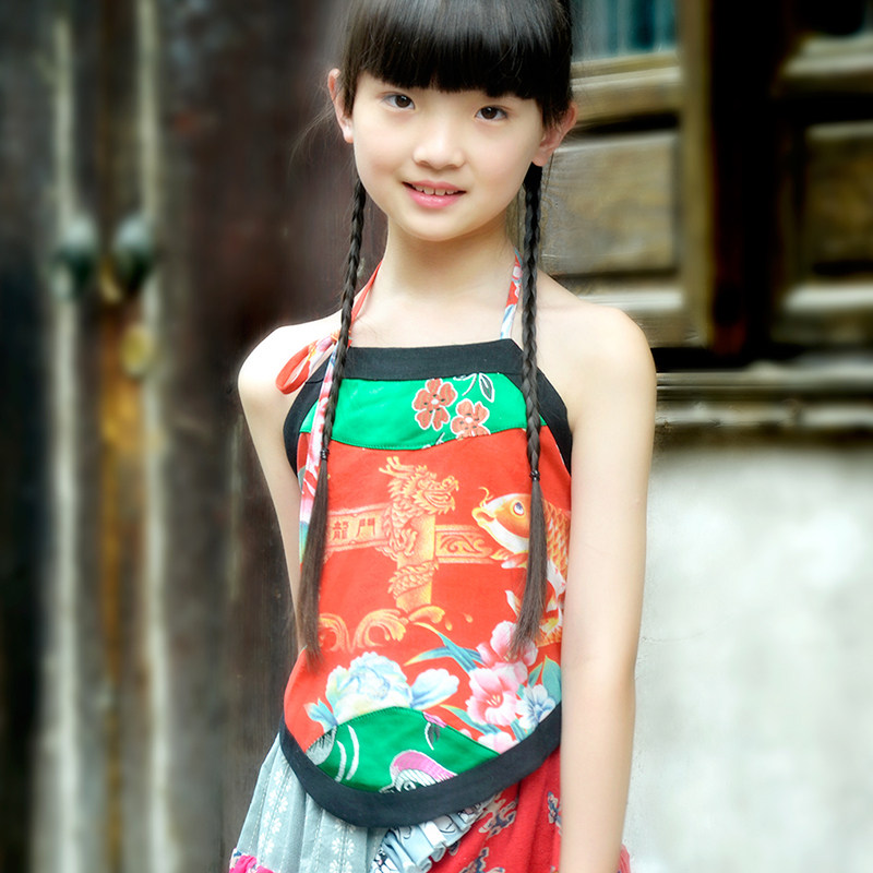 肚兜丹凤创意复古民族兜兜儿童亲子肚兜