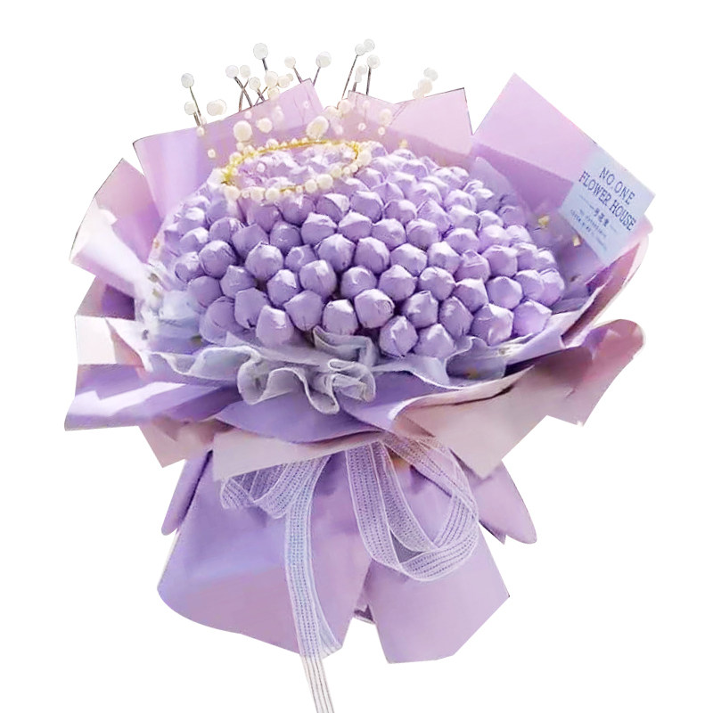 棒棒糖花束创意糖果零食手捧99颗成品网红生日糖果