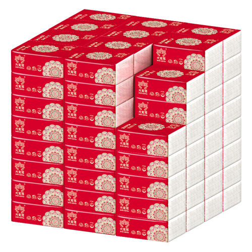 妙莲30包红色结婚庆抽纸喜庆纸巾