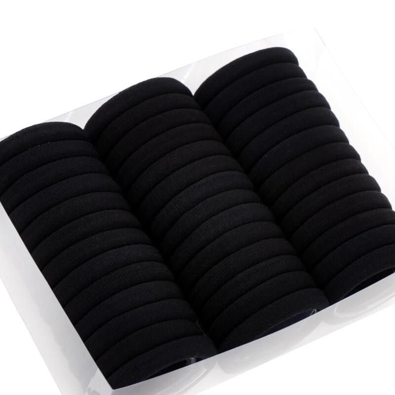 高弹力发圈黑色基础加粗头绳无接缝耐用发绳扎头发橡皮筋发饰包邮