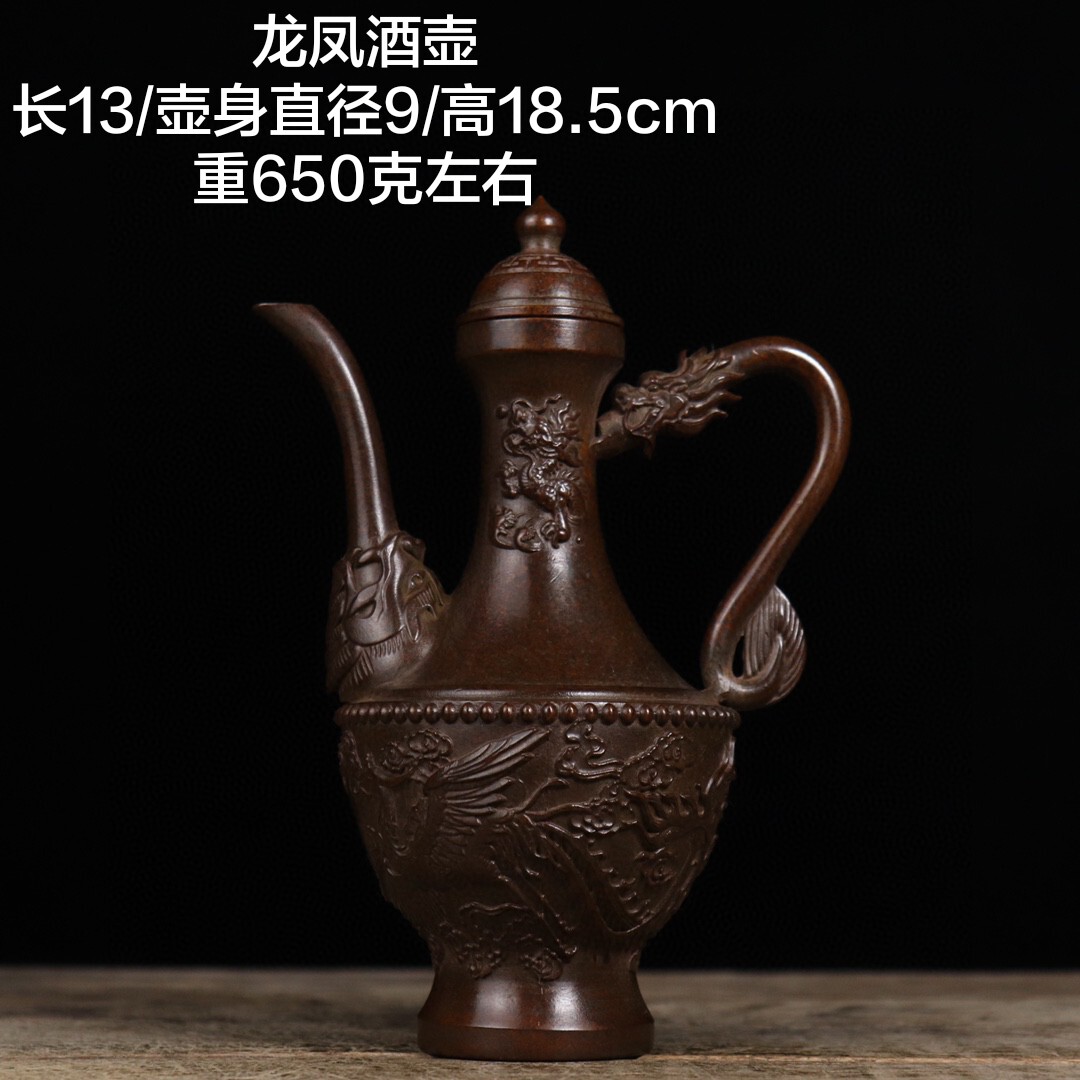 古玩家居古典新古典送礼摆件家用古董古风水壶摆件
