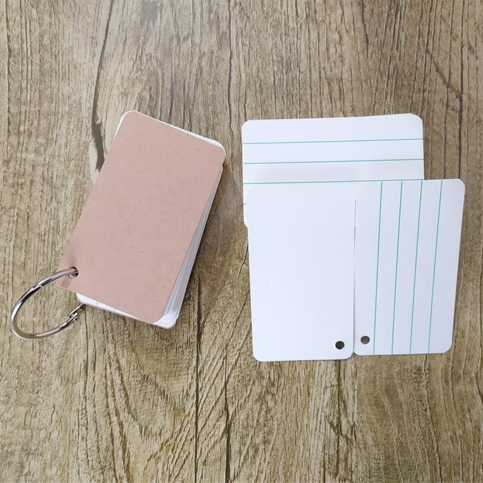 汉字拼音田字格圆角小卡卡片彩色硬卡卡纸空白贺卡