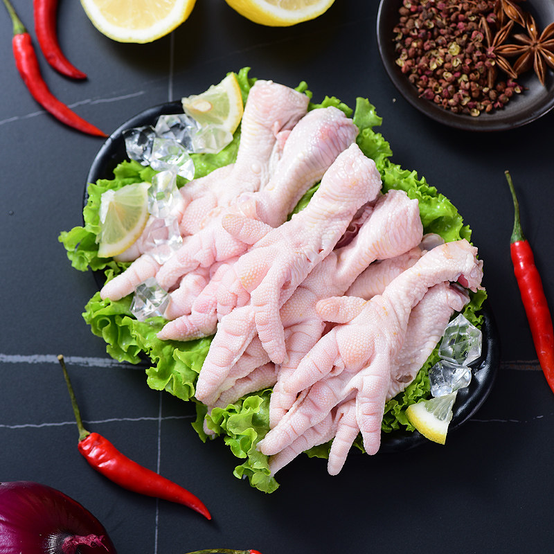 新鲜无骨鸡爪生冷冻脱骨凤爪2斤装