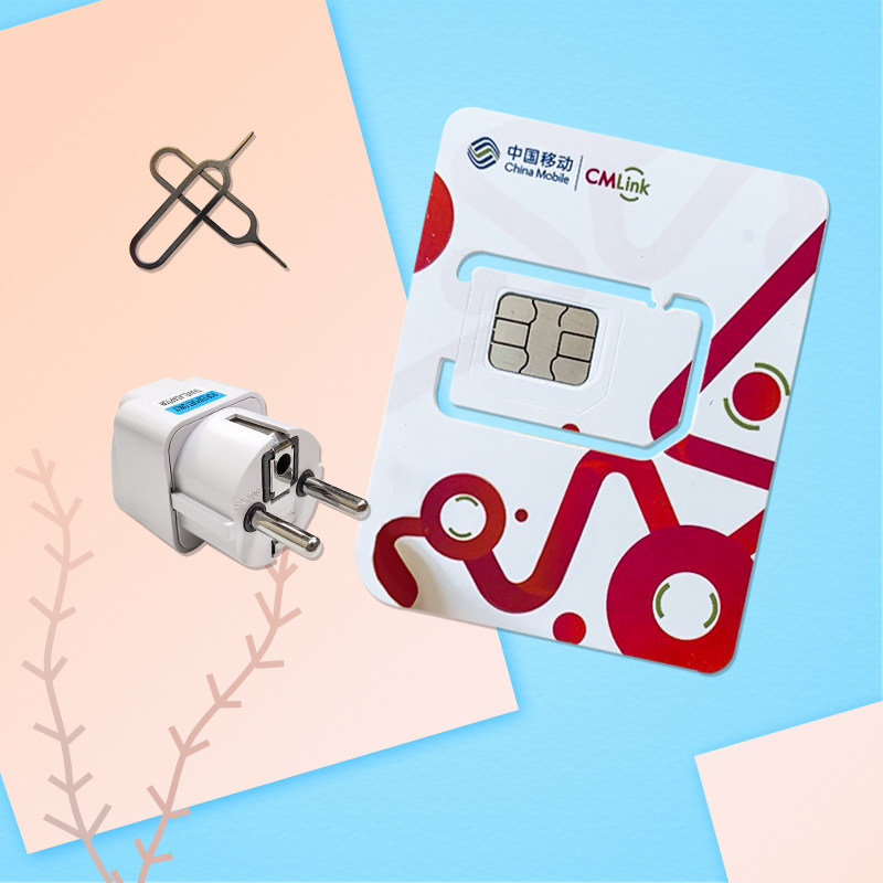 cmlink上网卡15天流量无限3g手机上网英国手机4g境外电话卡