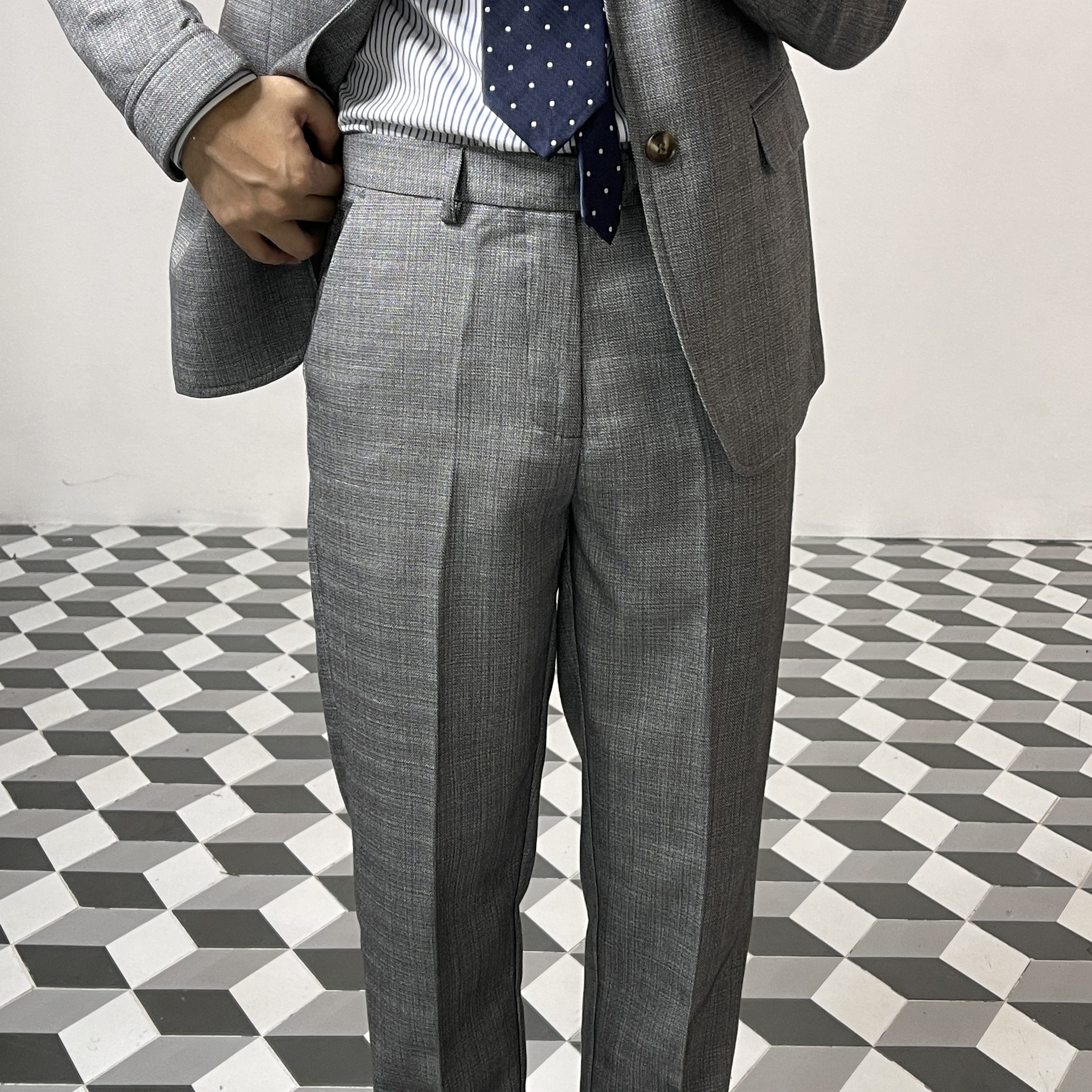 诚阳译何青菜商务西装裤男通勤2021新款气质西裤