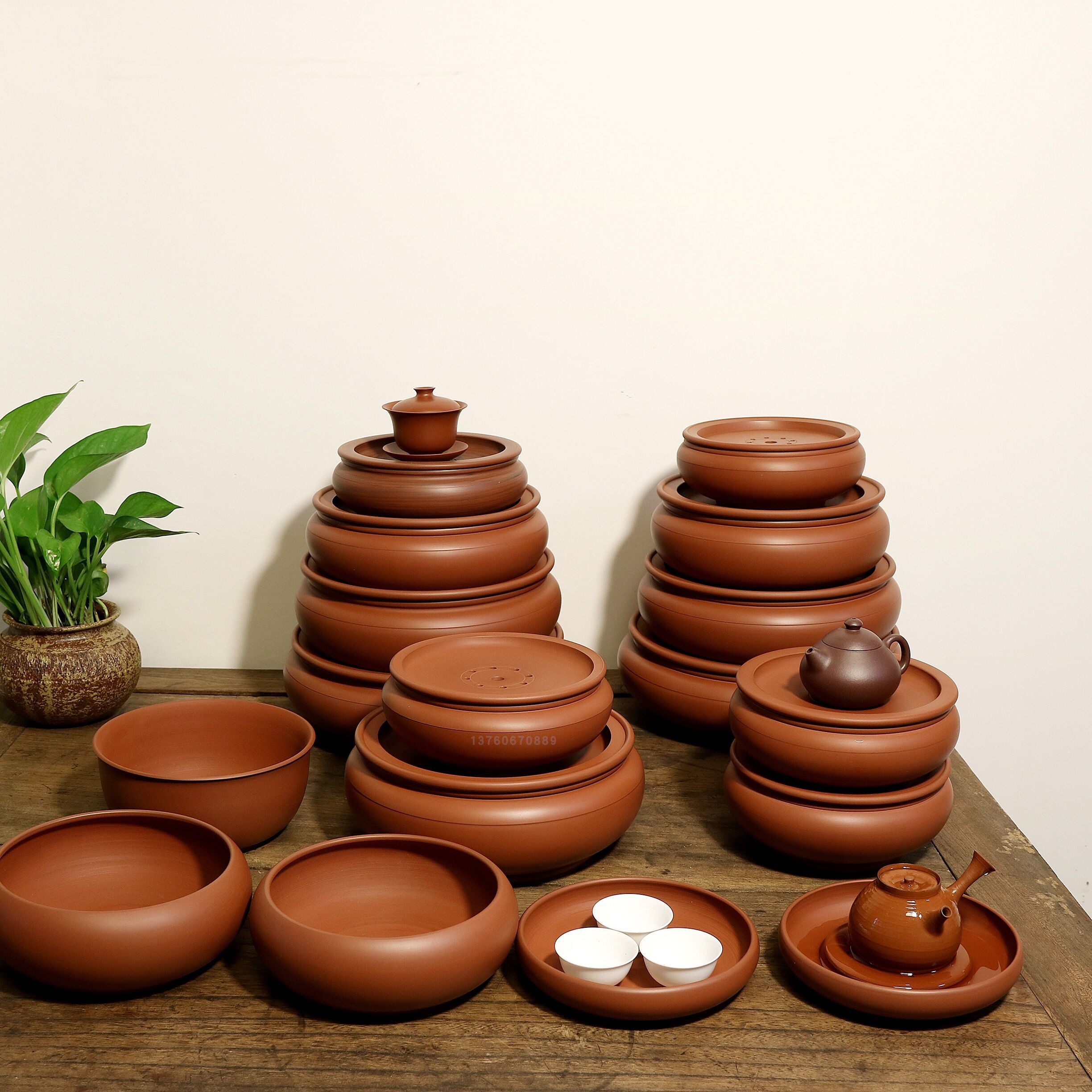 邱桂彪6寸8寸10寸潮州红泥手茶盘茶池茶海茶船茶道