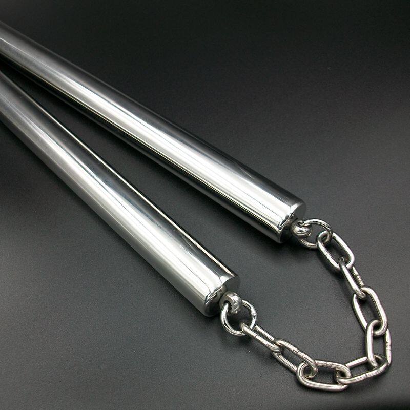 节棍圆头比赛表演不锈钢双截练习武术功夫两节双截棍