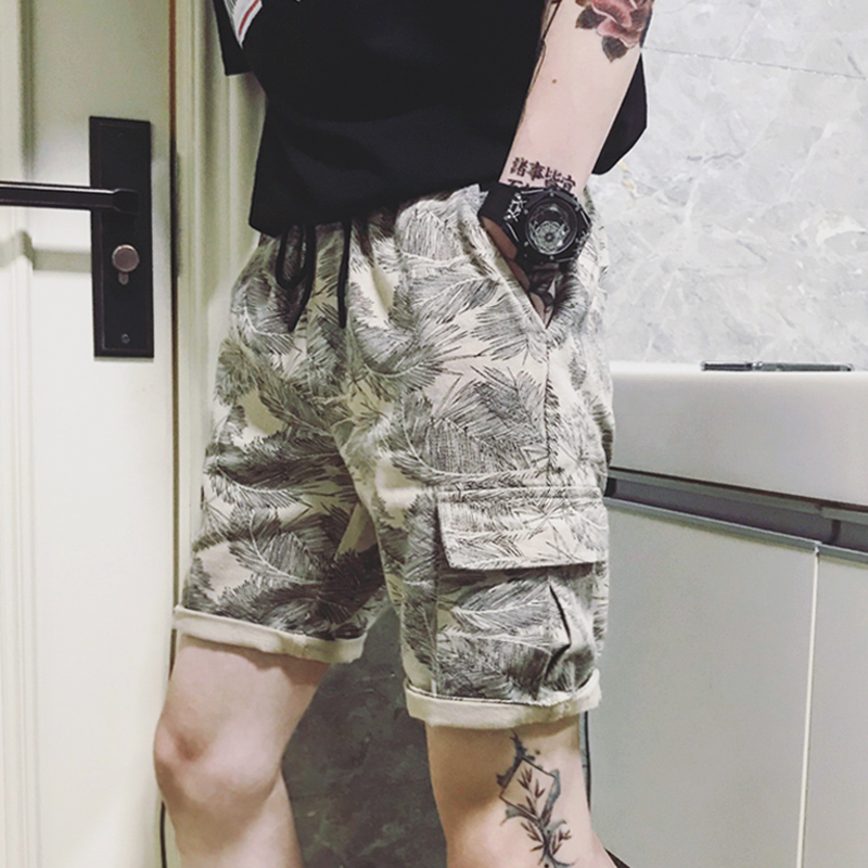 2022新款短裤男士夏季外穿潮流直筒五分裤潮牌帅气男生休闲沙滩裤