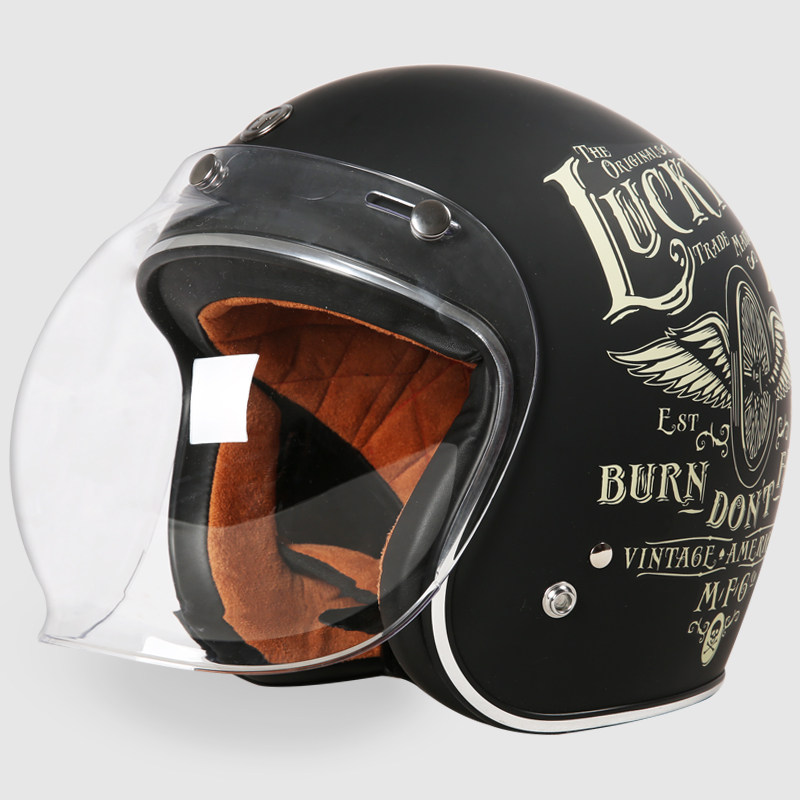 torc摩托车复古头盔男女半覆式机车个性夏季电动车半盔安全帽四季