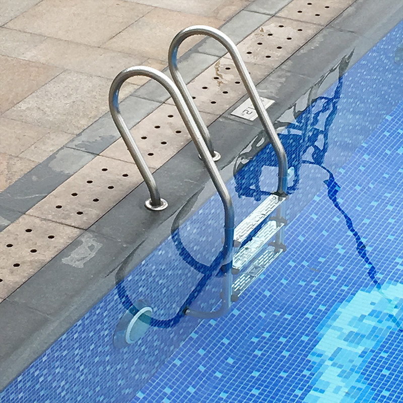 游泳池扶梯楼梯加厚304不锈钢下水梯扶手踏板泳池不锈钢水下梯子