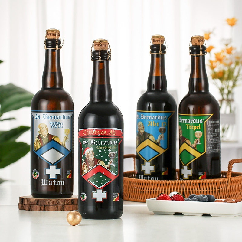 2瓶比利时进口圣伯纳12号啤酒四料精酿750ml组合大瓶装聚会修道院