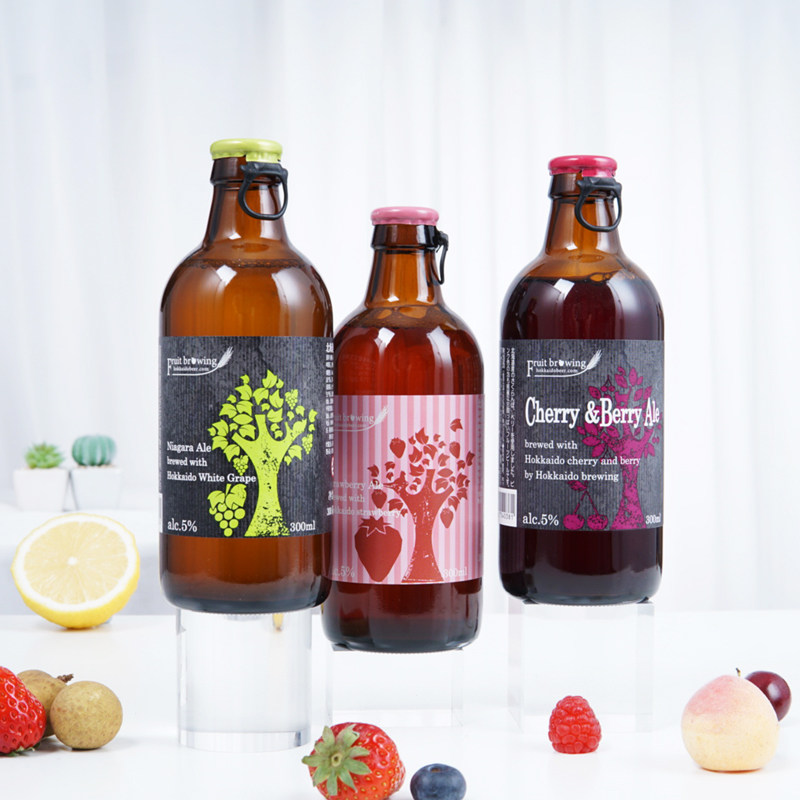啤酒日本北海道小樽果味蜜瓜樱桃蓝莓蜜桃葡萄啤酒
