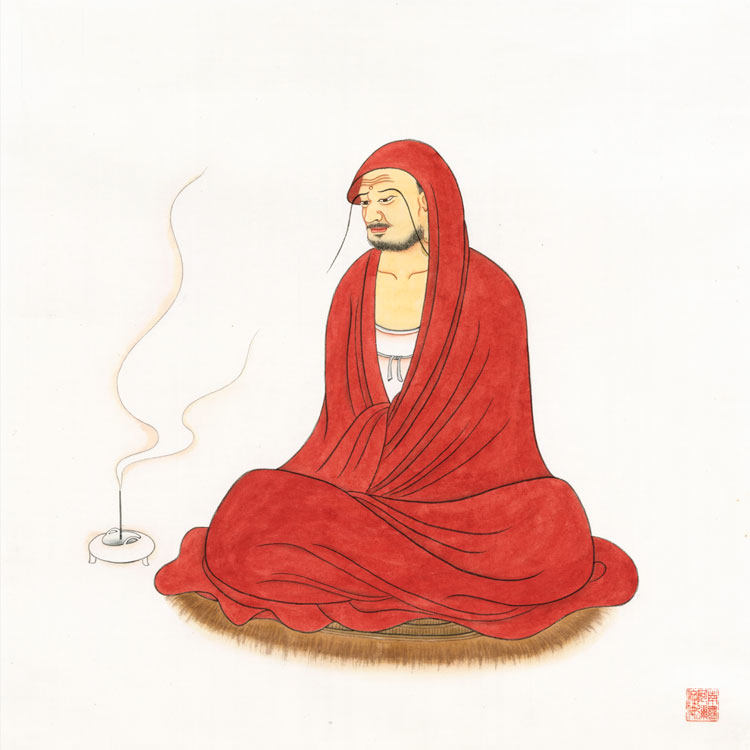 手绘真迹工笔人物佛像国画无量寿佛菩萨画像国画