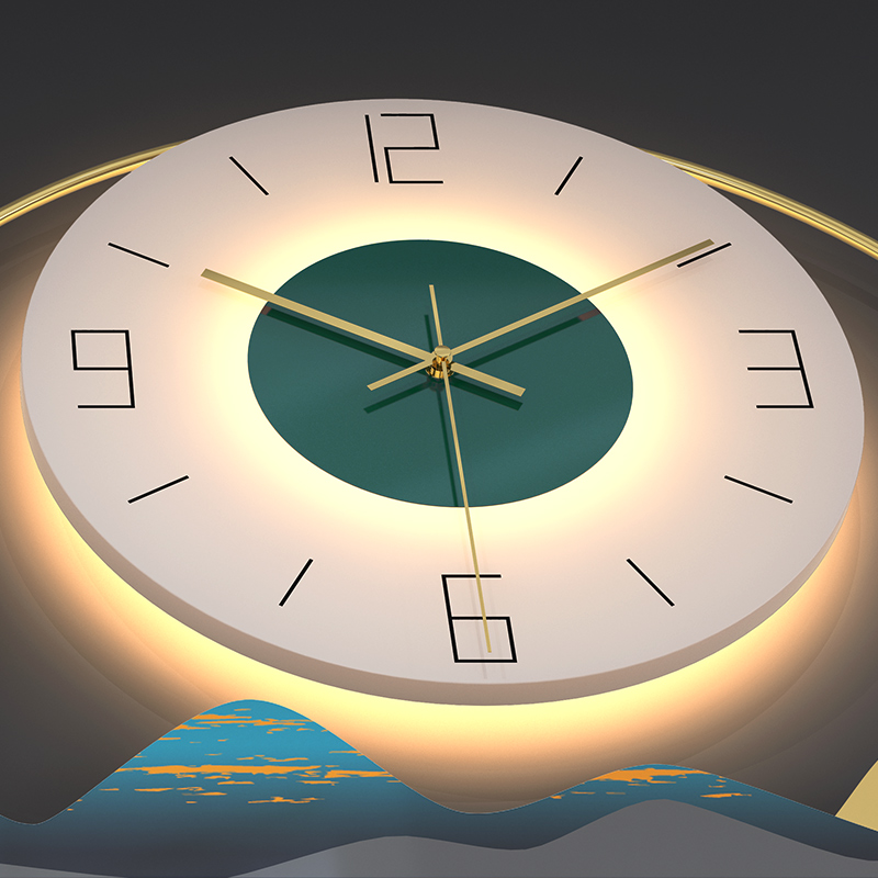 挂钟现代轻奢高端福鹿钟表客厅家用时尚个性挂钟