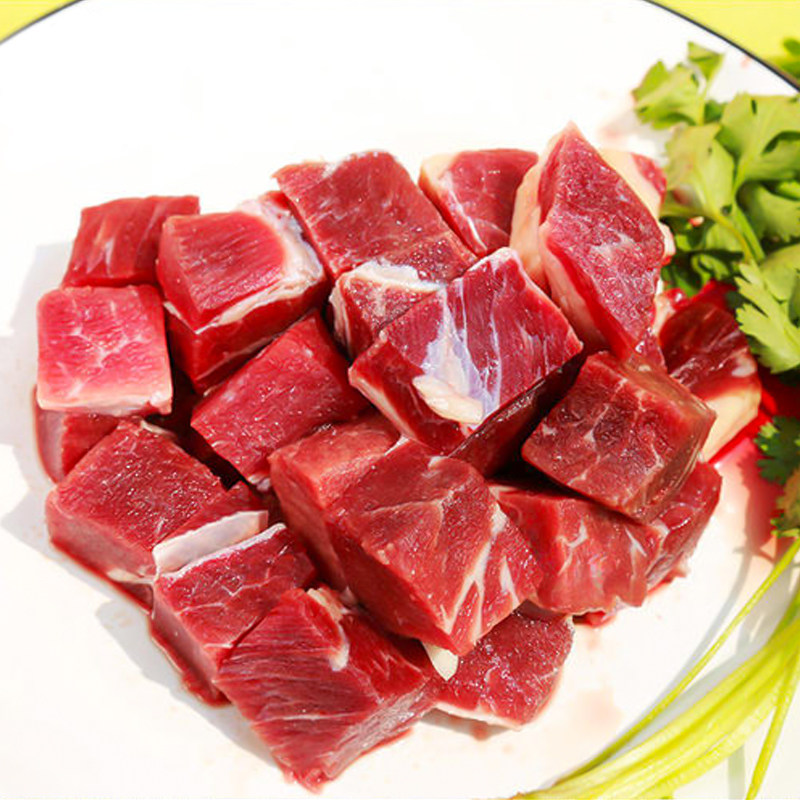 牛肉雪花粒牛腩肉1斤新鲜冷冻调理生鲜大块生牛肉