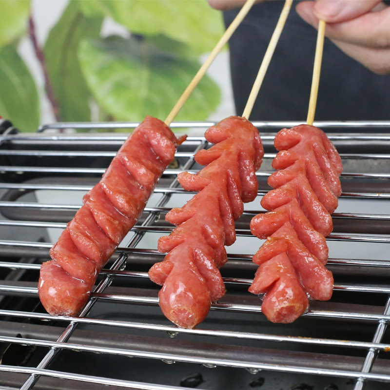 台湾烤肠烧烤香肠原味手抓热狗铁板火腿肠麻辣烫香肠