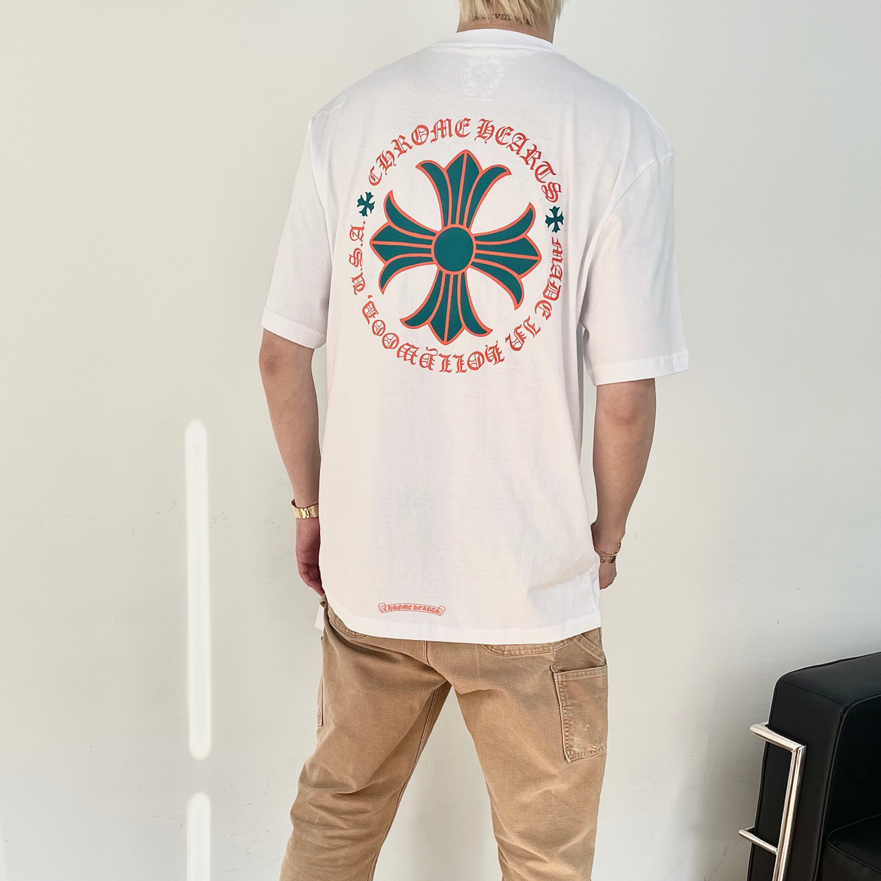 unich风格克罗迈阿密限定短袖白色高街十字架t恤