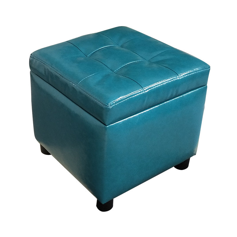 用油皮革收纳储物凳皮凳子方凳矮凳沙发凳