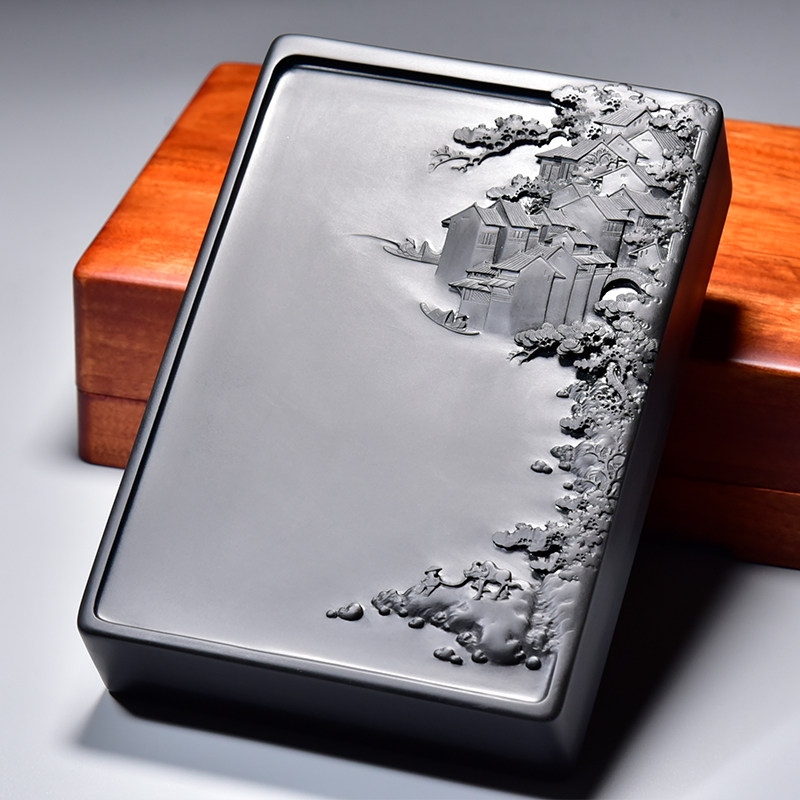 国家新安初学者送礼收藏设计名师原石天然古韵砚台