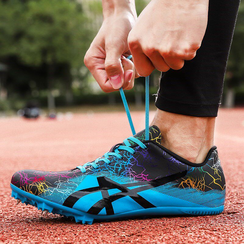 华强回力田径体育中考比赛训练短跑钉鞋轻便防滑跑步鞋