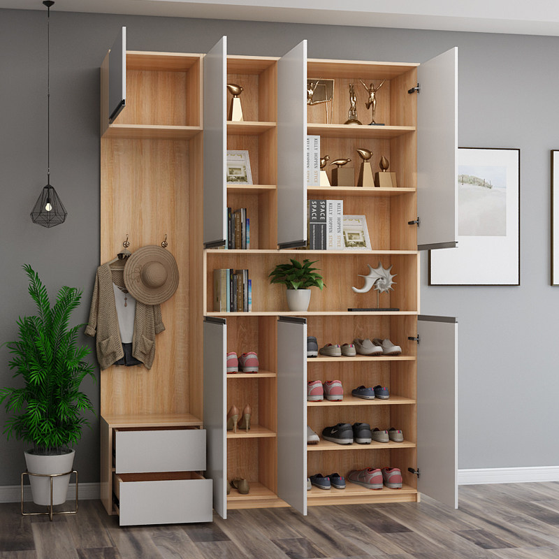 北欧现代简约边柜鞋柜入户玄关储物双门客厅进门鞋柜