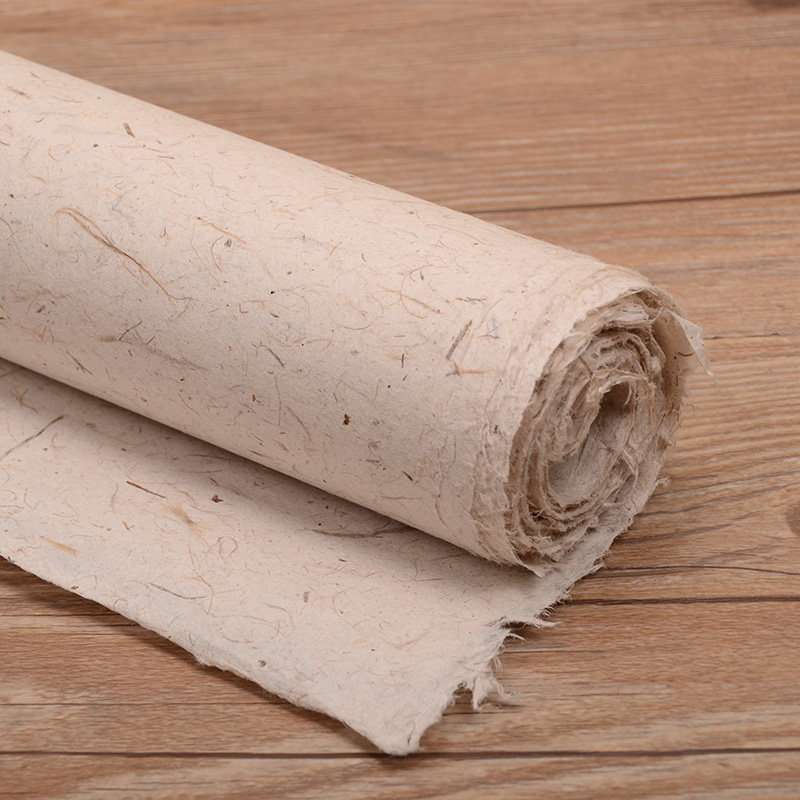 云龙皮纸纤维树皮本色空白古风装饰包装宣纸宣纸