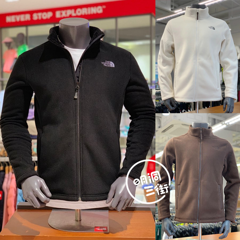 韩国代购THE NORTH FACE/北面 20秋男款户外保暖抓绒外套NJ4FL54