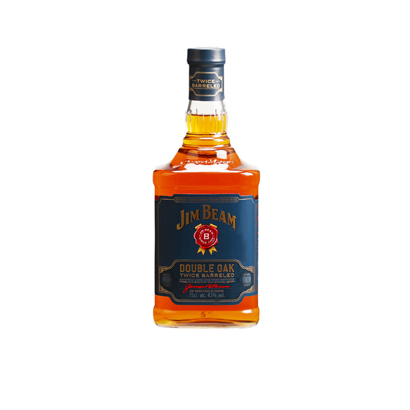 金宾双桶波本威士忌jimbeamdoubleoak占边双美国原装威士忌