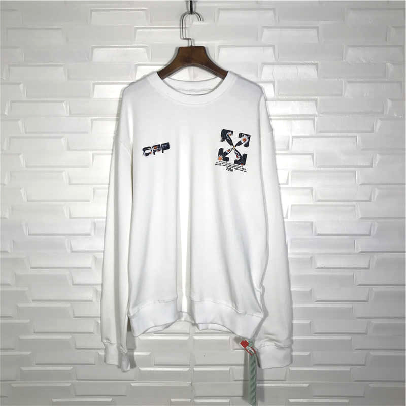 offwilard小雏菊箭头卫衣white20fw秋冬新款网红卫衣