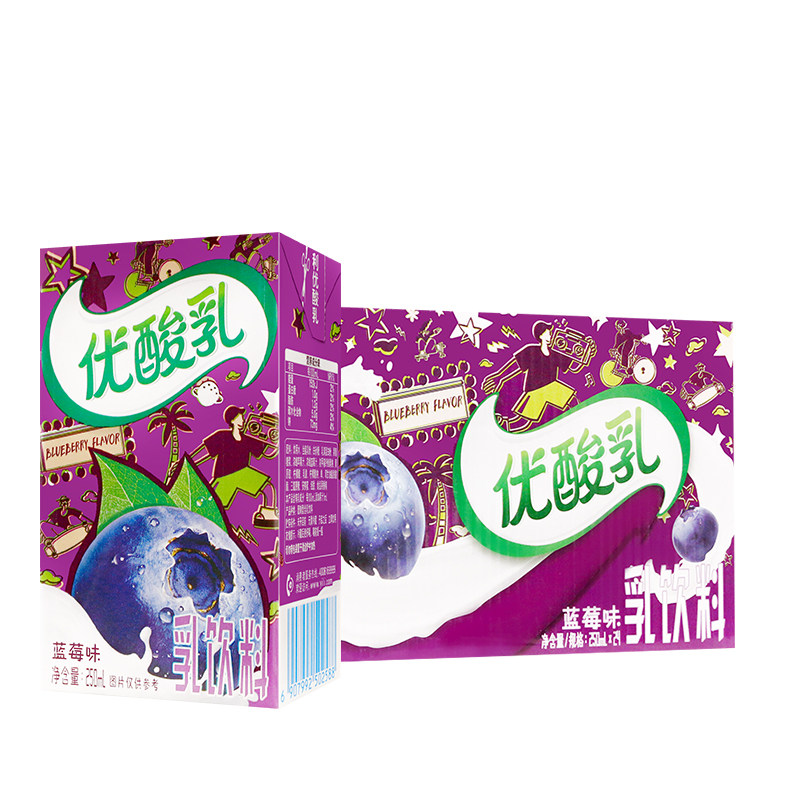 伊利利优酸乳250ml24盒整箱草莓味牛酸奶饮料酸奶