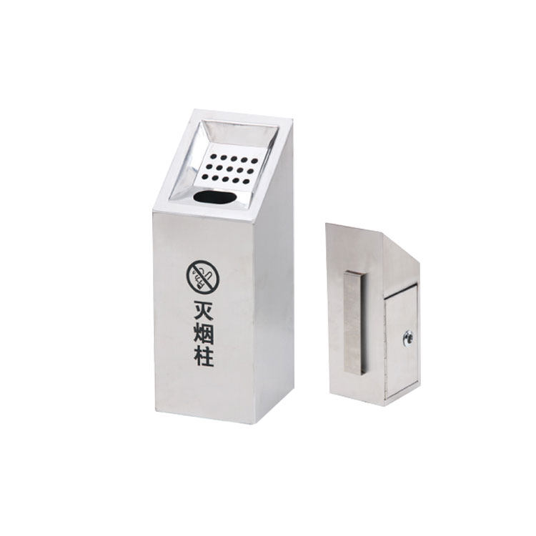 烟灰不锈钢柱挂墙式烟蒂吸烟区灭烟处烟灰缸收集垃圾筒