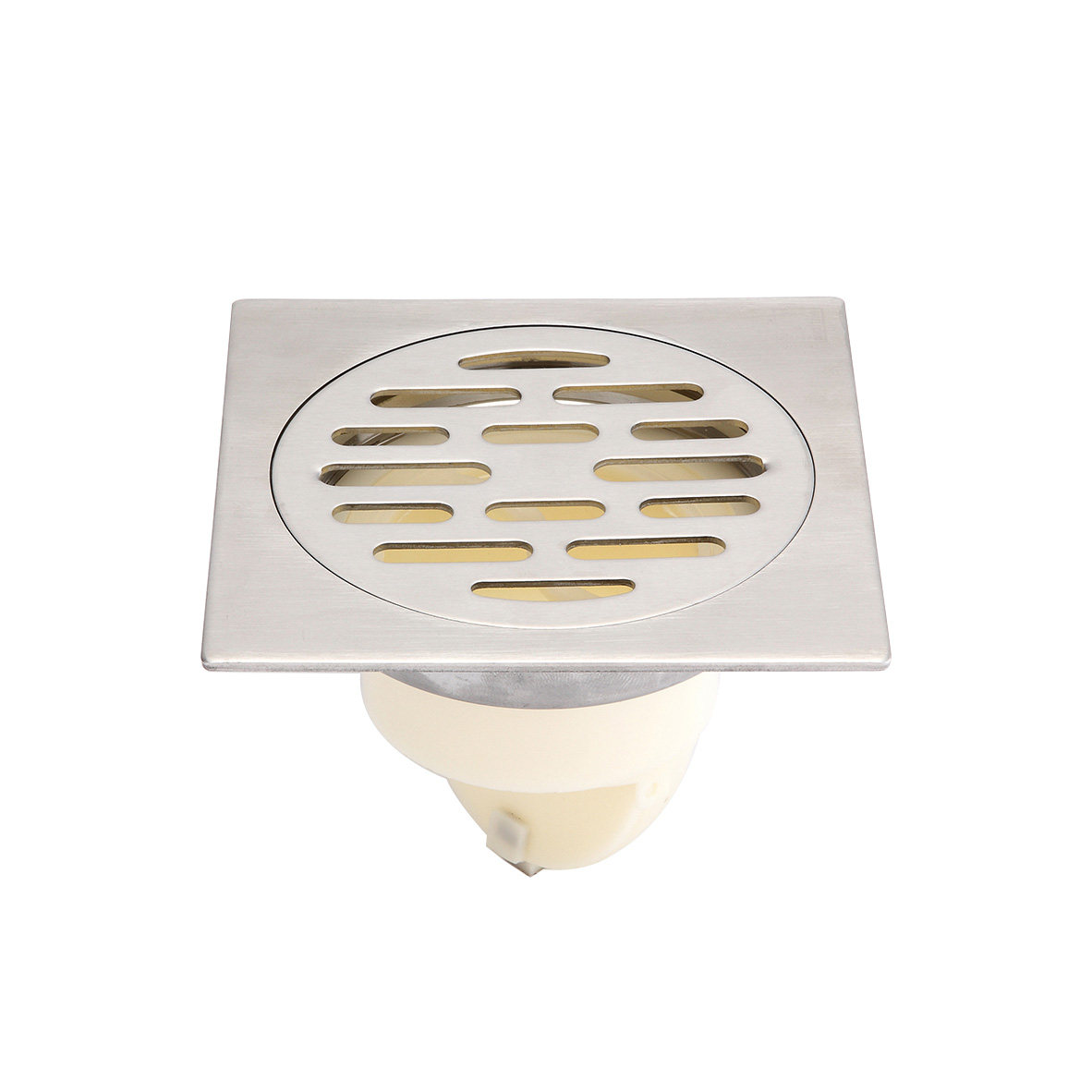 潜水艇地漏gf7512b大面面板12x12cm不锈钢管道淋浴露台地漏