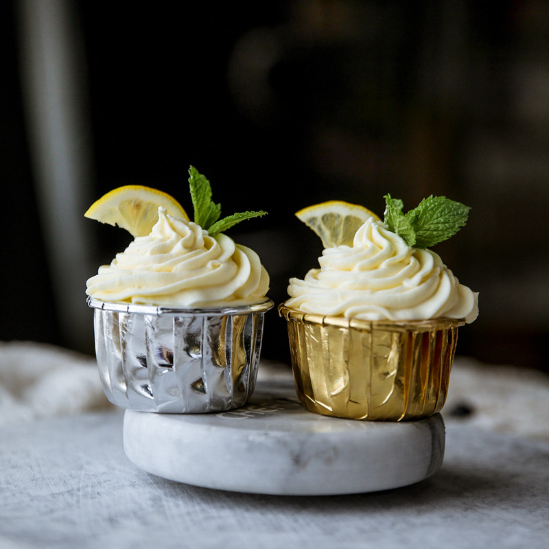 1ins风圣圣诞节金色银色纸杯马芬杯卷边玛芬蛋糕烘焙用纸
