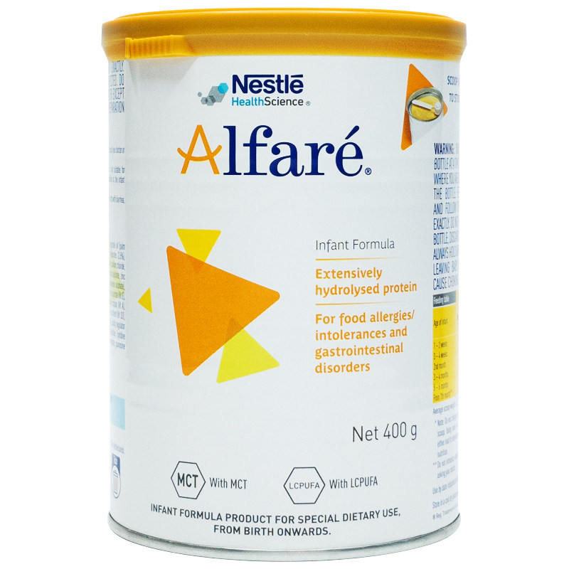 澳洲nestle雀巢蔼儿舒alfare深度水解无乳糖防过min婴儿奶粉400g