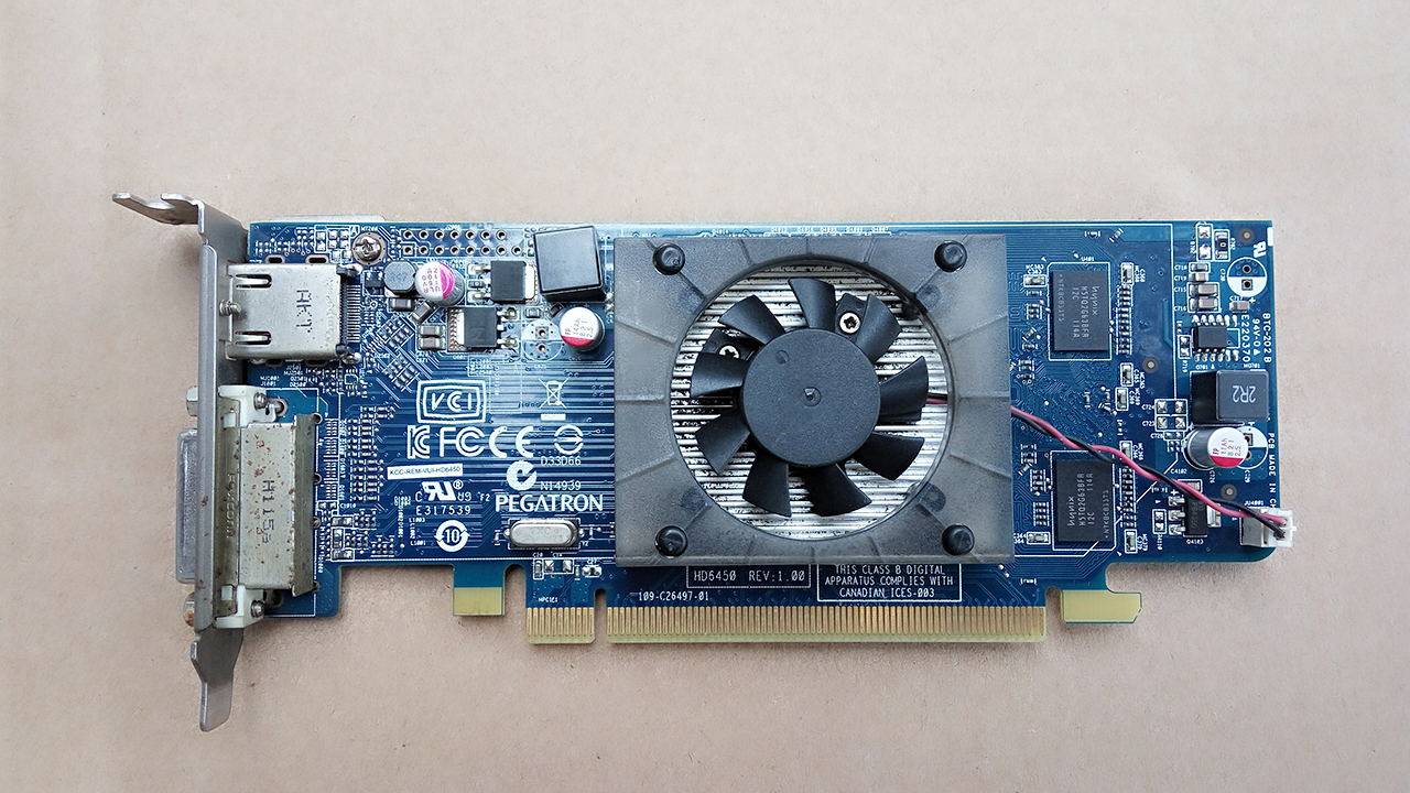 拆机dell原装hd64501gd3pcie显卡pegatron全高显卡