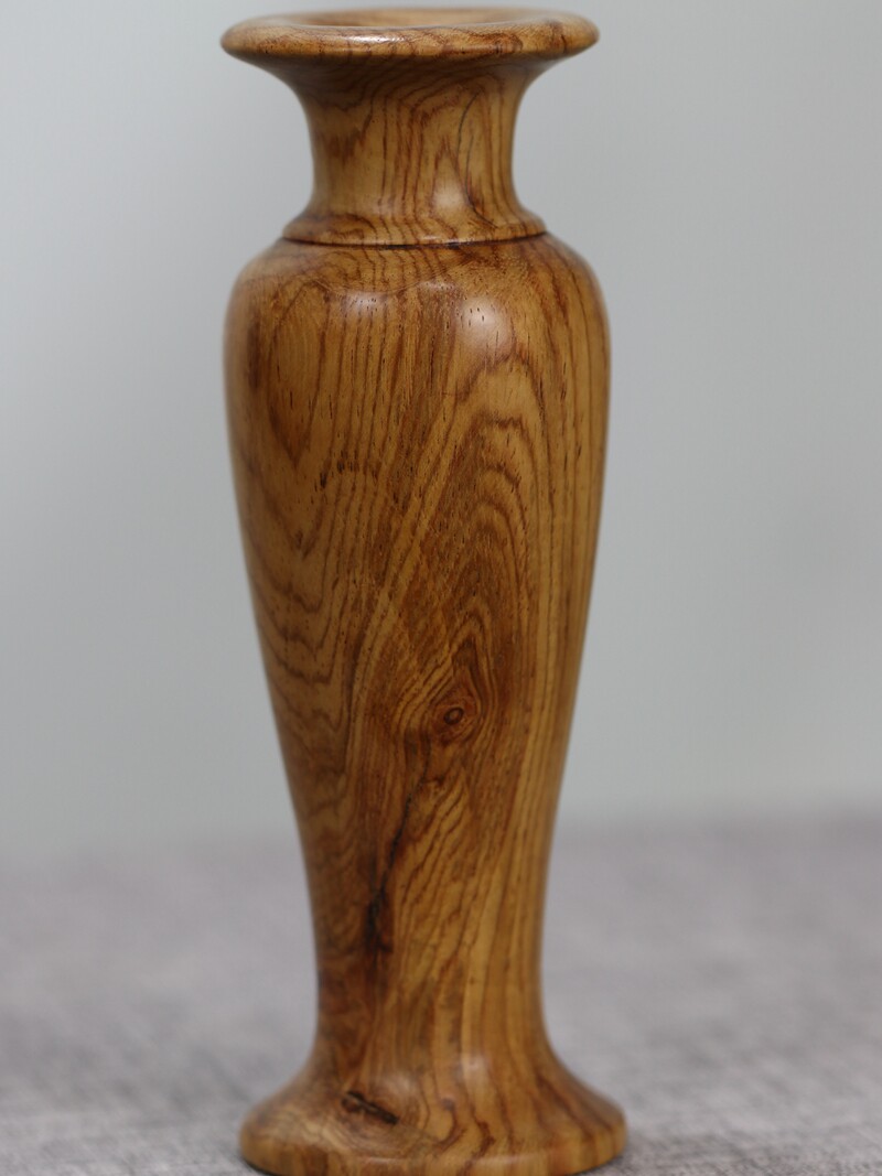 中堂正品海南黄花梨木雕摆件花瓶花器花插红木木雕