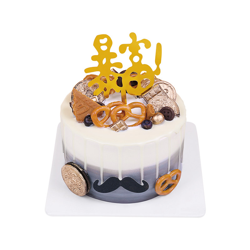 时刻陪你深圳同城男神生日蛋糕男友老公汽车暴富新鲜生日蛋糕