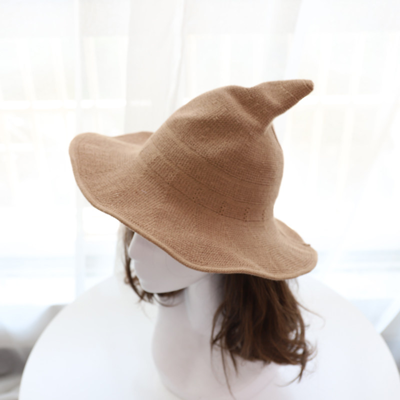 女巫尖尖cos渔夫草帽棉纱材质搞怪夏季防晒帽子