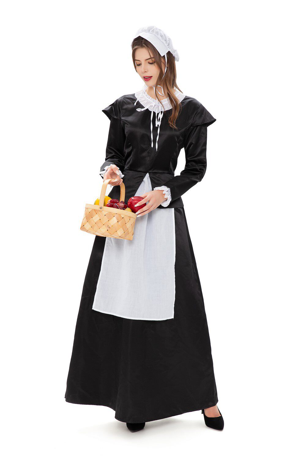 新款欧洲庄园中世纪女仆啤酒复古花园女佣服装民族服装