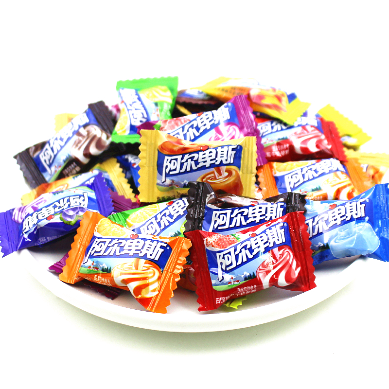 阿尔卑斯牛奶糖水果硬糖500g散装糖果零食双喜结婚糖果