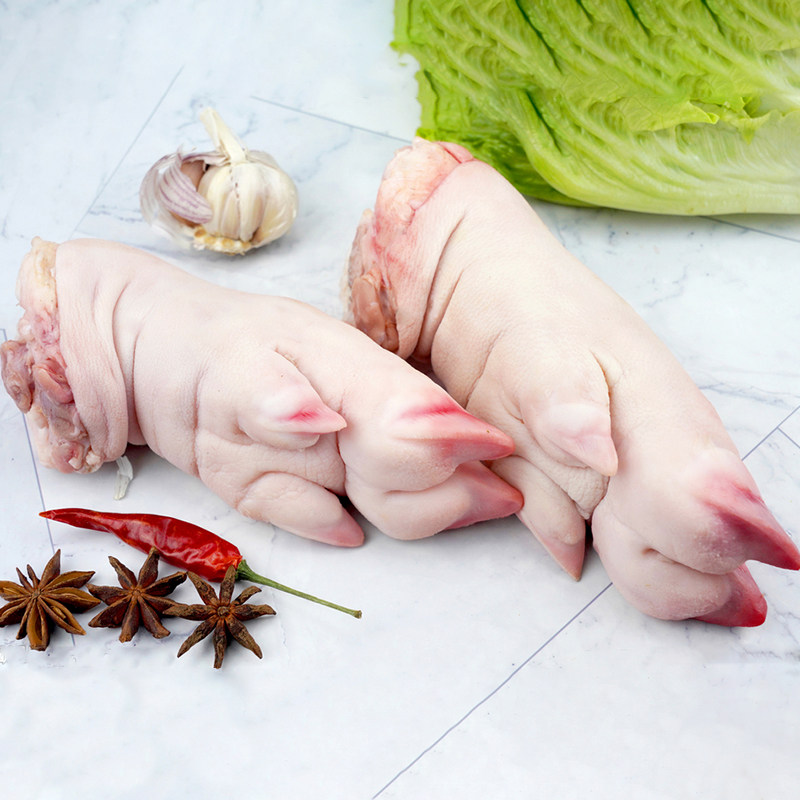 新鲜冷冻带筋猪蹄前蹄猪手整箱20斤猪前2224个其它