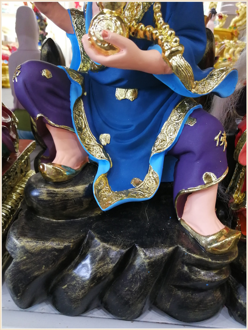 活佛济公佛像降龙罗汉摆件树脂居家供奉汉白玉摆件