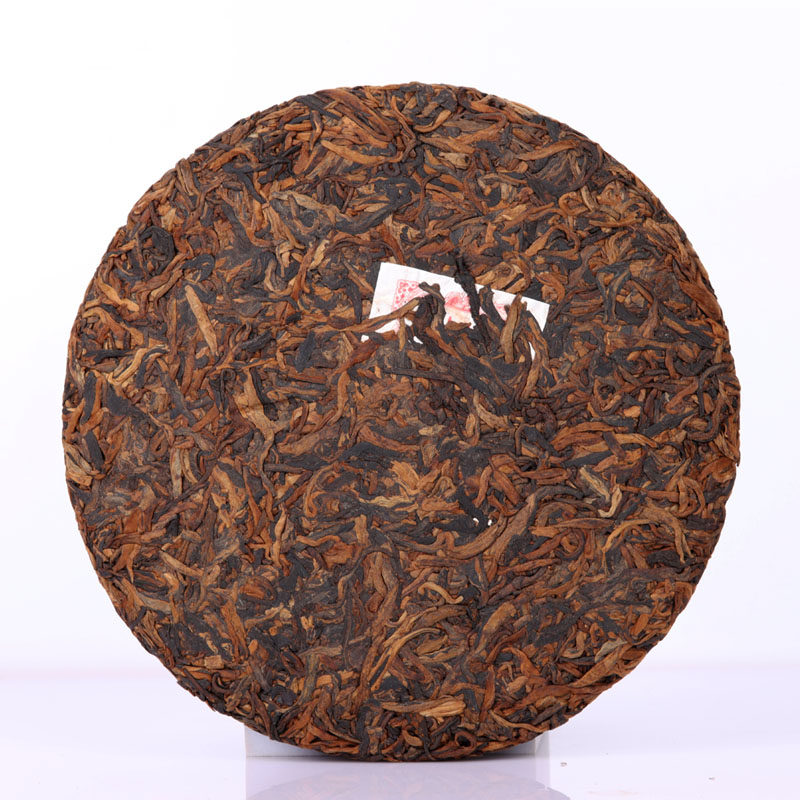 云南壹羽茶业普洱茶熟茶2018年班章金芽古树茶饼普洱