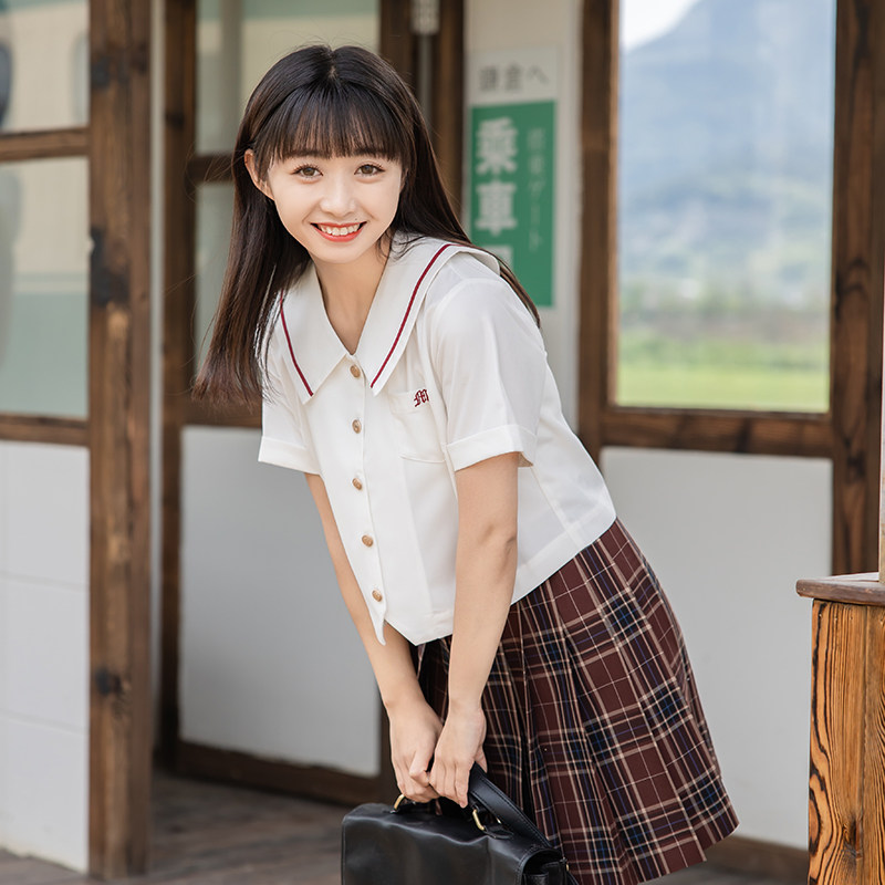 松崎夏服日jk正统原创学院短袖高校水手变形学生校服
