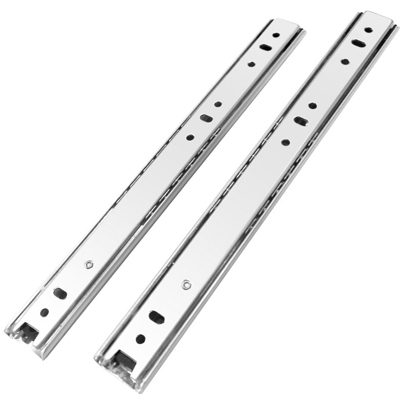 星徽27宽二节滑轨加厚导轨托架配件电脑键盘导轨茶几滑道抽屉轨道